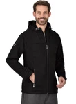 Trigema Softshelljacke Klassische SoftshellKapuzenjacke Schwarz/Grau