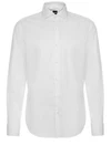 BOSS Langarmhemd H-Joe-spread Weiß/Grau/Creme