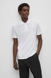 BOSS Poloshirt 'Pallas' Weiß/Grau/Creme