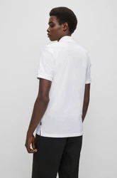 BOSS Poloshirt 'Pallas' Weiß/Grau/Creme