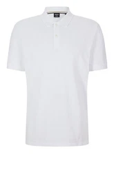 BOSS Poloshirt 'Pallas' Weiß/Grau/Creme