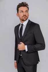 BOSS Anzugsakko H-Reymond Schwarz/Dunkelgrau/Hellblau