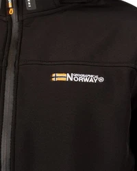 Geographical Norway Softshelljacke Casual Outdoor Jacke Batakeaway mit Kapuze (1) Schwarz/Dunkelblau/Orange