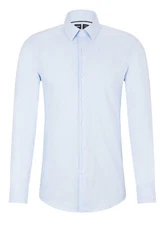 BOSS Langarmhemd P-Hanks-Kent Hellblau/Blau
