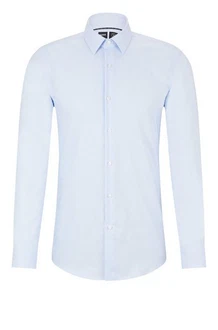 BOSS Langarmhemd P-Hanks-Kent Hellblau/Blau