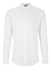 BOSS Langarmhemd P-Hanks-Kent Weiß/Creme