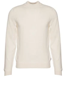 BOSS Strickpullover Bjarno-L Beige/Khaki/Weiß/Creme/Braun