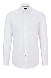 BOSS Hemd Hank Weiß/Grau/Creme