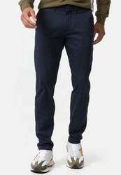 Indicode Chinohose INWasling Dunkelblau/Hellblau/Blau