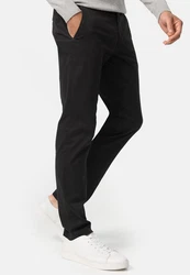 Indicode Chinohose INWasling Schwarz/Dunkelgrau