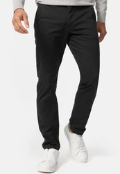 Indicode Chinohose INWasling Schwarz/Dunkelgrau