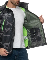 Geographical Norway Herren Softshelljacke Outdoor Jacke batechno Dunkelblau/Hellblau