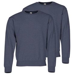 Fruit of the Loom Sweatshirt Classic Set-In Sweat Dunkelblau/Grau/Blau