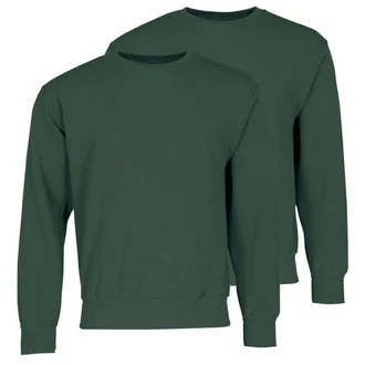 Fruit of the Loom Sweatshirt Classic Set-In Sweat Dunkelgrün/Grün