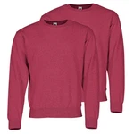 Fruit of the Loom Sweatshirt Classic Set-In Sweat Dunkelrot/Rot/Rosa