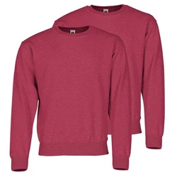 Fruit of the Loom Sweatshirt Classic Set-In Sweat Dunkelrot/Rot/Rosa