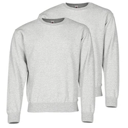 Fruit of the Loom Sweatshirt Classic Set-In Sweat Grau/Hellgrau
