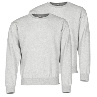 Fruit of the Loom Sweatshirt Classic Set-In Sweat Grau/Hellgrau