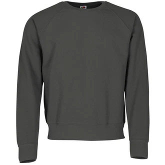 Fruit of the Loom Sweatshirt Classic Raglan Sweat Dunkelgrau/Hellgrau/Grau/Dunkelgrün/Khaki
