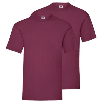 Fruit of the Loom Rundhalsshirt Valueweight T-Shirt Dunkelrot/Lila/Rosa