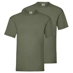 Fruit of the Loom Rundhalsshirt Valueweight T-Shirt Dunkelgrün/Khaki