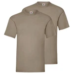 Fruit of the Loom Rundhalsshirt Valueweight T-Shirt Khaki/Grau/Braun