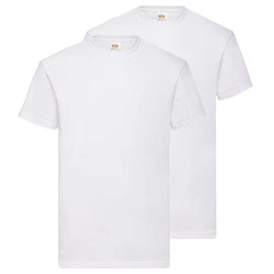 Fruit of the Loom Rundhalsshirt Valueweight T-Shirt Weiß/Grau