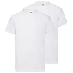 Fruit of the Loom Rundhalsshirt Valueweight T-Shirt Weiß/Grau