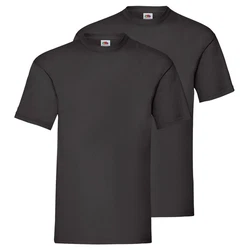 Fruit of the Loom Rundhalsshirt Valueweight T-Shirt Dunkelgrau/Grau/Schwarz