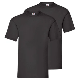 Fruit of the Loom Rundhalsshirt Valueweight T-Shirt Dunkelgrau/Grau/Schwarz