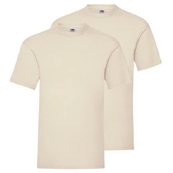 Fruit of the Loom Rundhalsshirt Valueweight T-Shirt Khaki/Weiß/Beige