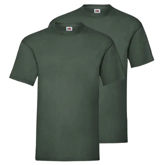 Fruit of the Loom Rundhalsshirt Valueweight T-Shirt Dunkelgrün/Grün