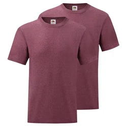 Fruit of the Loom Rundhalsshirt Valueweight T-Shirt Dunkelrot/Lila/Rosa