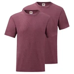 Fruit of the Loom Rundhalsshirt Valueweight T-Shirt Dunkelrot/Lila/Rosa