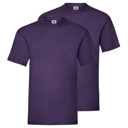 Fruit of the Loom Rundhalsshirt Valueweight T-Shirt Lila/Dunkelblau