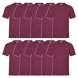 Fruit of the Loom Rundhalsshirt Valueweight T-Shirt Bordeaux/Lila/Dunkelrot/Rosa