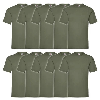 Fruit of the Loom Rundhalsshirt Valueweight T-Shirt Dunkelgrün Fruit of the Loom Rundhalsshirt Valueweight T-Shirt Dunkelgrün