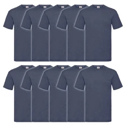 Fruit of the Loom Rundhalsshirt Valueweight T-Shirt Dunkelblau/Blau