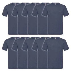 Fruit of the Loom Rundhalsshirt Valueweight T-Shirt Dunkelblau/Blau
