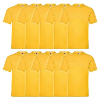 Fruit of the Loom Rundhalsshirt Valueweight T-Shirt Gelb Fruit of the Loom Rundhalsshirt Valueweight T-Shirt Gelb