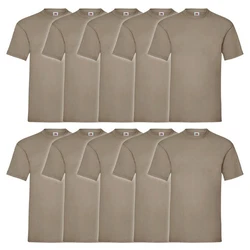 Fruit of the Loom Rundhalsshirt Valueweight T-Shirt Khaki/Grau/Braun