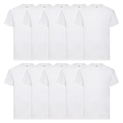 Fruit of the Loom Rundhalsshirt Valueweight T-Shirt Weiß