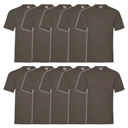 Fruit of the Loom Rundhalsshirt Valueweight T-Shirt Khaki/Grau/Braun/Dunkelgrün