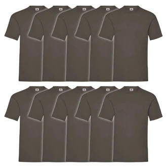 Fruit of the Loom Rundhalsshirt Valueweight T-Shirt Khaki/Grau/Braun/Dunkelgrün Fruit of the Loom Rundhalsshirt Valueweight T-Shirt Khaki/Grau/Braun/Dunkelgrün