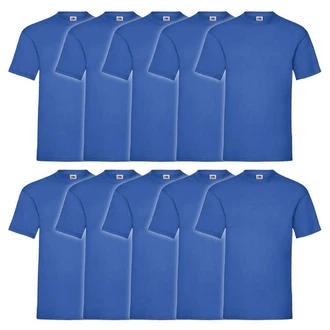 Fruit of the Loom Rundhalsshirt Valueweight T-Shirt Blau/Dunkelblau/Hellblau