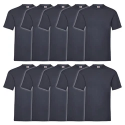 Fruit of the Loom Rundhalsshirt Valueweight T-Shirt Dunkelblau/Dunkelgrau