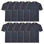 Fruit of the Loom Rundhalsshirt Valueweight T-Shirt Dunkelblau/Dunkelgrau