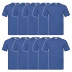 Fruit of the Loom Rundhalsshirt Valueweight T-Shirt Dunkelblau/Blau/Hellblau