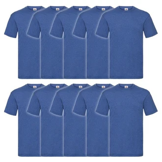 Fruit of the Loom Rundhalsshirt Valueweight T-Shirt Dunkelblau/Blau/Hellblau