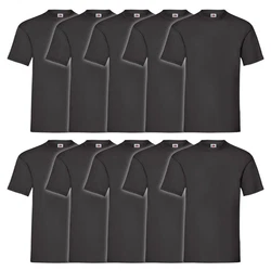 Fruit of the Loom Rundhalsshirt Valueweight T-Shirt Dunkelgrau/Grau/Schwarz